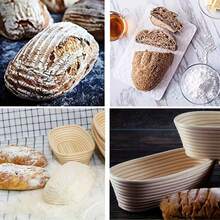 Oval Bread Proofing Basket, Natural Willow Bowl, Bread Proofing Basket With Liner, Suitable For Professional And Home Bakers To Make Handmade Bread - View 4
