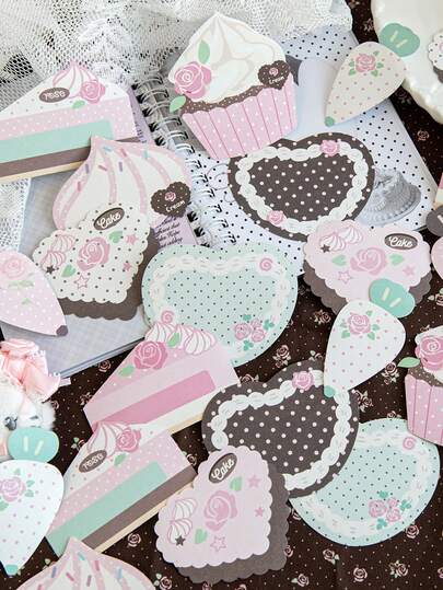 1 Pack 20 Sheets Sweet Afternoon Tea Planner Stickers, Creative Aesthetic Decal Stickers, DIY Decoration Collage Craft Materials, Holiday Gift, Personalized Scrapbook School Stationery Supplies
