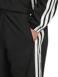 Adidas Men's ST 3ST WV PNT Woven Sport Casual Pants - Black and White - View 7