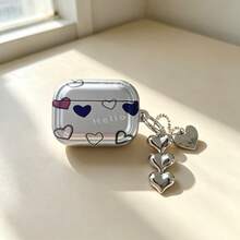 Funda protectora de silicona suave con estilo femenino, compatible con 3, 2, Pro, con pegatinas en forma de corazón DIY, tipo caramelo - Plateado - Ver 8