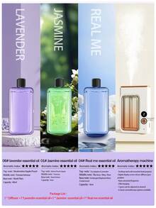 Value Gift Set! Wireless Portable Aromatherapy Diffuser With 7 Adjustable Settings, 6 Types Of 40ml Essential Oils For Easy Switching, USB-C Fast Charging + Digital Display Screen, Long-Lasting Fragrance All Day - D8K - View 20
