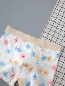 Young Boy 4pcs/Pack Colorblock All-Over Print Casual Daily Boxer Briefs - Multicolor - View 3