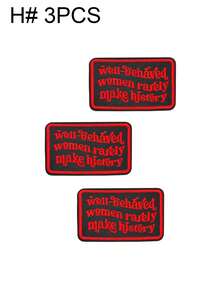1 Set Of 3/9pcs Multicolored English Letter Series Embroidery Patch Cute Fashion Polyester Badge Applique DIY Clothing Iron On Patches Sew Accessory Cloth Stickers Suitable For Backpacks, Jeans, Jackets, T-Shirts, Hats, Dresses, Etc - Mash Up - View 16