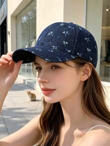 1pc Embroidered Baseball Cap, Breathable Thin Style, Truck Driver Unisex Outdoor Sun Hat, Suitable For Spring/Summer. Student & Couple Gift.,Holiday,Festival - Floral Pattern In 3 Colors - View 3