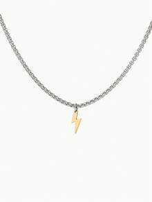 Vandermere 18K Gold Plated Stainless Steel Box Chain Necklace With Dual-Tone Chunky Clasp Pendant, Waterproof Jewelry For Women - Multicolor - View 12