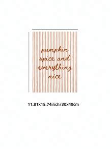 1pc Frameless Pumpkin Spice Print Autumn Kitchen Wall Art Vintage Fall Poster Coffee Theme Decor Aesthetic Apartment Living Room Bedroom Back To School Fun Poster Dorm Essentials - Autumn Quotes - View 12