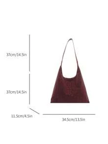Bolso Tote Vintage con Estampado de Leopardo, Diseño de Gran Capacidad, Duradero y Resistente a Arañazos, Bolso de Hombro Versátil para Desplazamientos y Salidas Diarias - Rojo - Ver 6