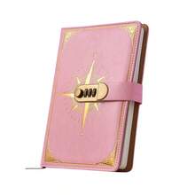 Jurnal Perjalanan Kulit Vintage A5 dengan Kunci Sandi - 200 Halaman Bergaris dengan Slot Pena dan Slot Kartu - Buku Catatan Tahan Lama Cocok untuk Kantor, Belajar, dan Perjalanan (22x15cm) - Versi kompas - View 9