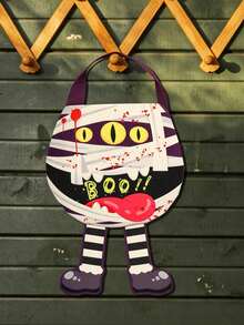 Halloween Candy Trick Or Treat Bag, Ghost Pumpkin Goblin Non-Woven Fabric Tote Gift Bag, Trick Or Treat Snack Bag, Holiday Party Decoration Gift Bag, Children's Halloween Snack Gift Storage Bag - Tote Bag - View 9
