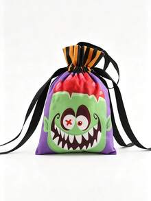 Halloween Candy Trick Or Treat Bag, Ghost Pumpkin Goblin Non-Woven Fabric Tote Gift Bag, Trick Or Treat Snack Bag, Holiday Party Decoration Gift Bag, Children's Halloween Snack Gift Storage Bag - Tote Bag - View 10