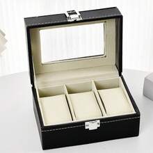 1pc Premium Watch Box, 3/6/12 Slots Watch Box, Watch Storage Box Jewelry Storage Box, Watch Display Box, Men's Women's Watch Box - Multicolor - View 14