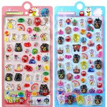 Japanese Lucky Cat Epoxy Jelly Bubble Stickers 3D Crystal Puffy Stickers Kawaii Maneki Neko Scrapbooking Journal Phone Case Decor - Color - View 4