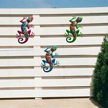 3pcs Bohemian Colorblock Gecko Acrylic Wall Decor Set, Lizard Wall Hanging Ornament For Patio, Entryway, Homestay - Gecko - View 6