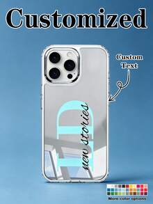 1 buah Casing Ponsel dengan Nama Kustom, Pelindung Cermin Akrilik Definisi Tinggi Tahan Guncangan, Kompatibel dengan iPhone 11/12/13/14/15/16/16 Pro/16 Plus/16 Pro Max/16e/17/Air/17 Pro/17 Pro Max, Hadiah Luar Biasa untuk Teman dan Keluarga - Clear - View 2