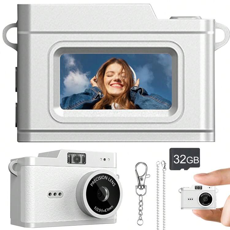 Mini Digital Camera, High Definition Digital Camera, Portable Digital Camera, 1080P HD Digital Camera, Supports 32GB Memory Card Digital Camera, Portable Digital SLR Camera, Multi-Function Multi-Filter, Suitable For Vlogging And Travel Photography, Digital Camera Toy (200mA Rechargeable Battery) - X5 (Includes SIM Card) - View 17