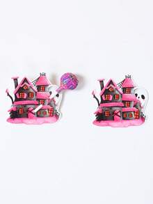 48pcs Pink Halloween Lollipop Cards, Ghost Pumpkin Cat Pattern, Birthday Party Favor Decoration Cards - Halloween Assorted - View 5