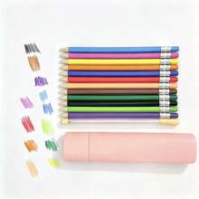 12-Color Cutting-Free Colored Pencil Macaron Set Art Painting Pencil, Suitable For Students' Art Class Painting, Adult Work Drawing, As A Birthday Gift And School Gift - Sets - View 1