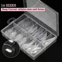 120pcs Crystal Nail Extension Tips, Multiple Shapes Transparent Acrylic Fake Nails, Multi-Size Nail Extension Tips Set, Suitable For Nail Salon And Home DIY Nail Art - Multicolor - View 4