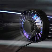 1pc Car Air Vent Cooling Fan, USB Powered Strong 7-Blade Turbine Fan With Gradient Color Atmosphere Light, Low Noise Multi-Function Mini Car Interior Cooling Fan - Wired Car Fan - View 16