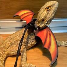 Adjustable Bat Wing Harness Leash For Reptiles, Includes 3 Sizes Base Plates, Bearded Dragon Harness And Leash Set, Suitable For Bearded Dragon, Lizard Reptile Clothing, Reptile Harness, Outdoor Walking And Training Gear, Halloween Reptile And Small Animal Gift - View 7