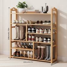 Senmeo Versatile 6‑Tier Bamboo Organizer Rack, Sturdy Freestanding Unit, Holds Various Heights, Ideal For Entryway/Bathroom/Office, Quick Setup, Space-Efficient. - Level 6 - View 12