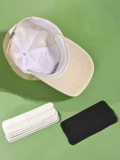 1/10pcs Disposable Hat Sweat Pads, Self-Adhesive Sweat Strips For Hats, Forehead, Hat Linings, Shirts And Clothing, Unisex, Essential For Outdoor Travel And Camping, "Back To School" Gift