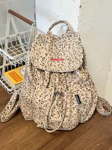 LECEY Mochila de lona elegante de gran capacidad - Blanco - Ver 4