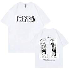 Haikyuu Tsukishima Kei Anime T-Shirts For Men And Women, Manga Fashion, Unisex Oversized T-Shirt, Casual, High Quality, Soft Cotton. - White - View 1