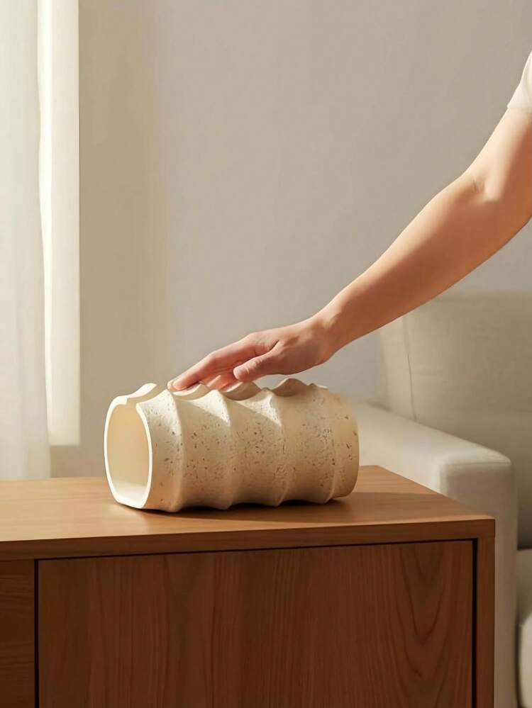 1pc Aesthetic Resin Tissue Box Cover, Modern Spiral Design Tissue Holder, Luxury Marble Texture Bathroom Decor, Minimalist Home Decor, Suitable For Vanity, Bedroom, Living Room - Multicolor - View 3