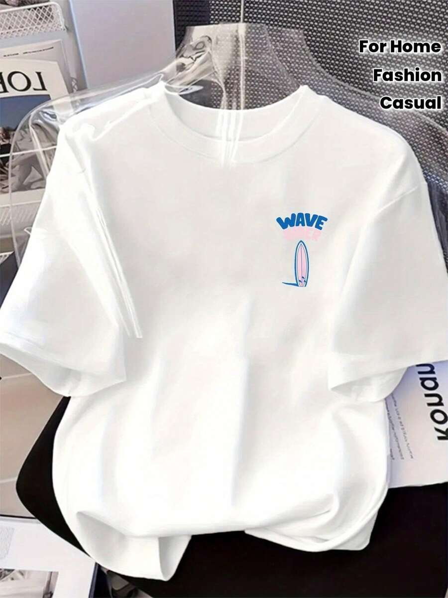 Christmas Top Pick Surfer, Double-Sided Printed Men's Fashion Shirt For Home, Casual Sports, New Style Essential. Hot Item - White - View 1