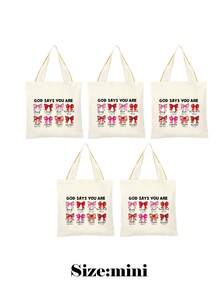 5/10pcs Mini/S/M/L Size Reusable Cute Rabbit Bow Heart Pattern Canvas Gift Bags Party Favor Bags Set, Birthday Party Kids Theme Party Gift Bags Baby Shower Back To School Graduation Party Theme Party Thanksgiving Christmas Anniversary Party Gift Packaging Bags Essential - View 39