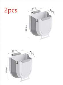 7L Foldable Hanging Kitchen Waste Bin, Cabinet Door Mount Trash Can With Scraper, Wall Mount Compost Bin For Food Waste, Space-Saving Under Sink Garbage Bin, Multi Colors Available - Multiple Specifications - View 17
