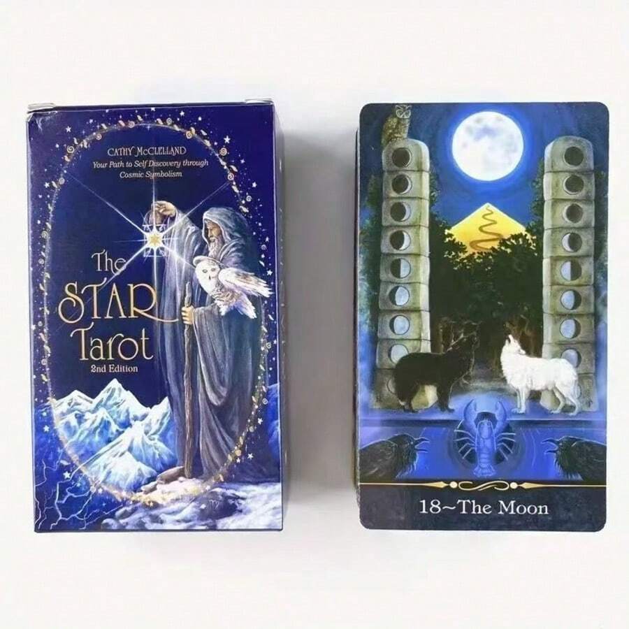 The Star Tarot And Edition A Standard Divination Tool With A Blue Color Scheme, Suitable For Beginners As A Mystical Item. - Royal Blue - View 1