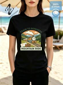 Women T-Shirts - 黑色 - 查看 1