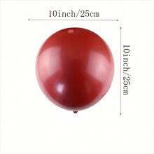 20pcs/50pcs/100pcs Large Red Round Latex Balloons - Vibrant And Romantic Decoration For Valentine's Day, Wedding, Birthday Celebrations - Red - View 8