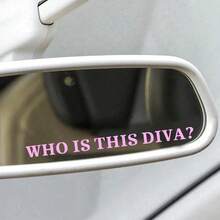 "Who Is This Diva" English Letter Sticker, Exquisite Sticker, Car Decoration Sticker, Home Decoration Sticker, Party Decoration Sticker, Cute And Beautiful Car Sticker, Suitable For Most Cars And Car Parts. - A - View 2