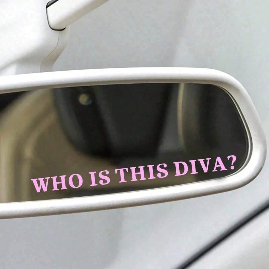 "Who Is This Diva" English Letter Sticker, Exquisite Sticker, Car Decoration Sticker, Home Decoration Sticker, Party Decoration Sticker, Cute And Beautiful Car Sticker, Suitable For Most Cars And Car Parts.