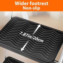 4-Step 3-Step Folding Ladder Household A-Frame Step Stool, Thickened Carbon Steel With Handrails, Non-Slip Wide Pedal, 150kg Load, Foldable Storage Ladder, Multi-Use Plant Stand Shelf - 3-step Folding Step Stool - View 3