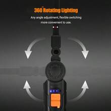 1PC Foldable Magnetic COB Work Light, USB Type-C Rechargeable Multi-Angle Rotation Handheld Inspection Lamp With Strong Base Magnet Mechanic Repair Torch For Auto Garage Engine Maintenance Emergency Lighting - Work Light - View 3