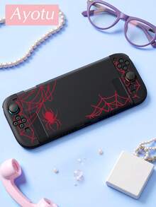 Ayotu 相容 2025 新款 Switch2 紅色網格與蜘蛛圖案遊戲主機外殼及配件，適用於 Switch2 7.9 吋保護殼。套裝包含保護殼、收納袋、底座外殼、主機防塵罩、遊戲卡收納盒、Joy-Con 控制器保護套及多款配件可供選擇，適合返校禮物、生日禮物與遊戲愛好者 - 查看 14