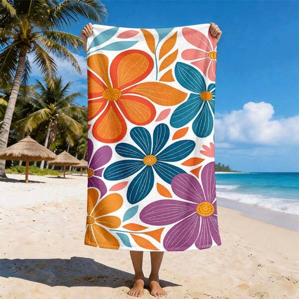 1pc Summer Microfiber Beach Towel Beach Towel Sand Free Beach Towel Lightweight Towel Pool Towel Travel Towel
