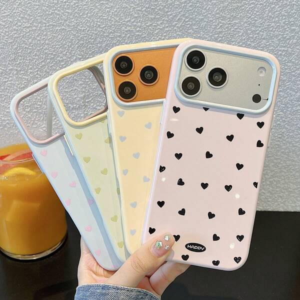 Candy Color Fresh Cute Little Heart Phone Case For IPhone17ProMax Case/For IPhone16ProMax Case/For IPhone15ProMax Case/14Pro Case /13 IPhonecase/Fashion Women Phone Case/Minimalist Phone Case/Cute Phone Case/Men Phone Case/Spring Summer Phone Case/Birthday Gift/Holiday Gift