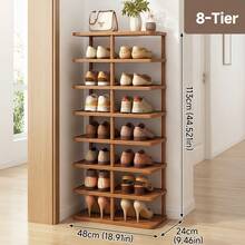 Senmeo Adjustable 5- Or 8-Tier Shoe Organizer, Sturdy Construction, Space-Saving Design, Tool-Free Assembly, Ideal For Closets, Hallways, And Compact Entryways. - 8 Layers - View 6