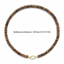 Women's Beaded Gemstone Necklace, Bohemian Style Colorful Neck Chain, Faux Natural Stone Beads Summer Beach Handmade Jewelry Necklace - Multicolor - View 12