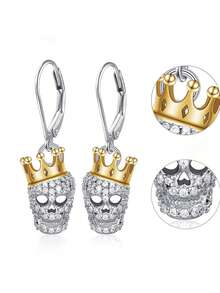 1 Pair Fashion Cubic Zirconia Earrings Women Party Jewelry Halloween Gift - Multicolor - View 3