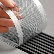 1 Roll 157.48inch Floor Drain Filter, Self-Adhesive Mesh Sticker, Trimmable Shower Drain Plug Protector, Easy Clean Hair Catcher, For Bathroom Kitchen Sink, Anti-Clogging Accessories - A - View 9