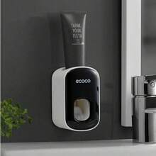 Premium Automatic Toothpaste Dispenser Wall-Mounted No-Drill Toothbrush Holder Slouchy Brushing Tool Toothpaste Squeezer Wall-Mounted Design, No Drilling Required, Easy To Clean, Space-Saving And Waterproof, Effortlessly Dispense Toothpaste, Save Time And Effort. - Multicolor - View 5