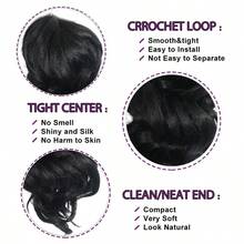 HONG SHI JIA Rambut Crochet Ocean Wave 8 inci terbuat dari serat sintetis berkualitas tinggi untuk rambut kepang keriting gelombang dalam suhu rendah. - MultiWarna - View 6