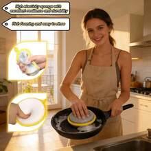 Double-Sided Dishwashing Sponge, Double-Sided Kitchen Cloth, Cleaning Sponge, Pot Scrubbing Sponge, Multi-Purpose Absorbent Sponge, Dish Cleaning Brush, Durable Reusable Kitchen Cleaning Sponge, Kitchen Supplies, Home Products - Multiple Styles - View 3