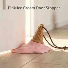 Creative Ice Cream Door Stopper, Cute Decorative Silicone Door Wedge, Windproof And Anti-Collision Door Stopper, Housewarming Gift, Suitable For Bedroom And Children's Room - A - View 3